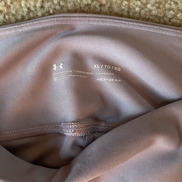 Under Armour HeatGear Compression Leggings in Lavender - Picture 3 of 4